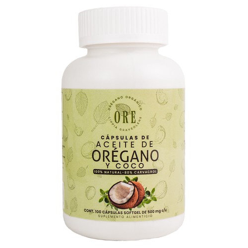 Oregano oil capsules with - oregano,